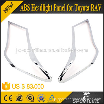 2pcs/set Chrome Headlight Cover for Toyota RAV4 2014 2015